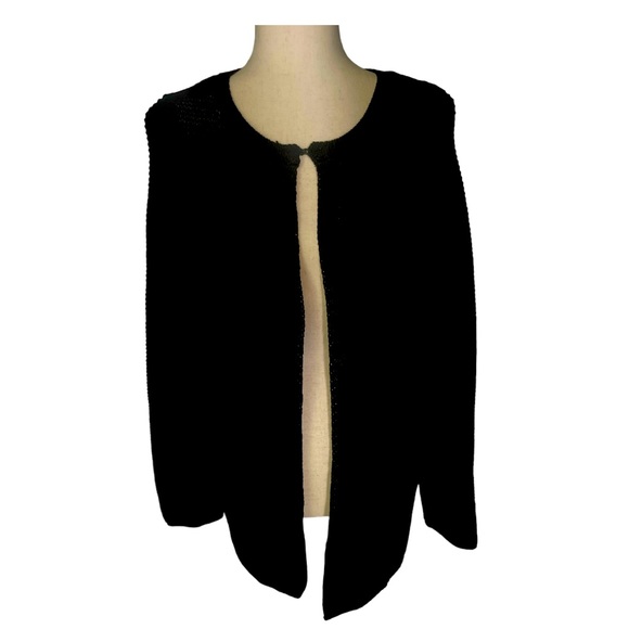 Cyrus Sweaters - New Cyrus Black Loose Knit Open Cardigan M